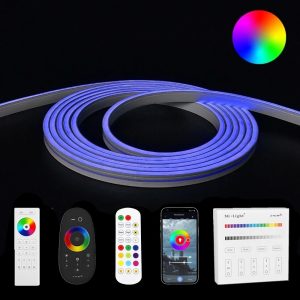 10 meter RGB neon led flex midi recht – complete set neon verlichting