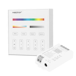 Draadloos milight touch wandpaneel & wifi controller voor RGBW led strips – complete set