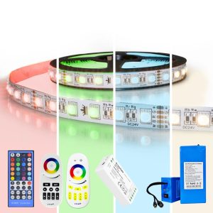 Led strip op batterij RGBW premium complete set 3 meter