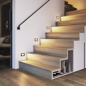 Set van 4 Dillon – LED Inbouw Wandlampen – 3 Watt 340 Lumen – 3000K Warm wit – IP54 waterdicht – Voor binnen en buiten – Zwart