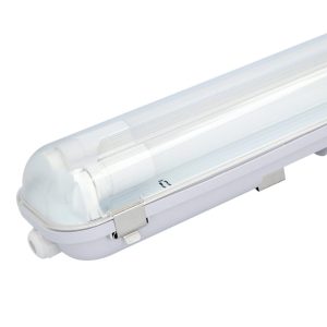 LED TL armatuur 60cm dubbel – T8 (G13) – 18 Watt 1980 lumen (110lm/W) – 6000K daglicht wit (860) – Koppelbaar – Flikkervrij – IP65 Waterdicht – LED TL Lamp
