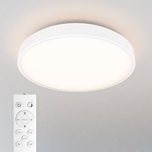 Badkamer plafondlamp wit – IP44 waterdicht – 18 Watt 1800 lumen (100lm/w) – CCT lichtkleur instelbaar (3000K, 4000K & 6500K) – Incl. Afstandsbediening – Ø30 cm – LED Plafondlamp