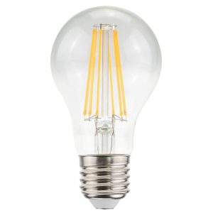 E27 LED Filament Lamp A60 – Energielabel A – 7.5 Watt – 1521 Lumen – 2700K Warm Wit – Transparant glas